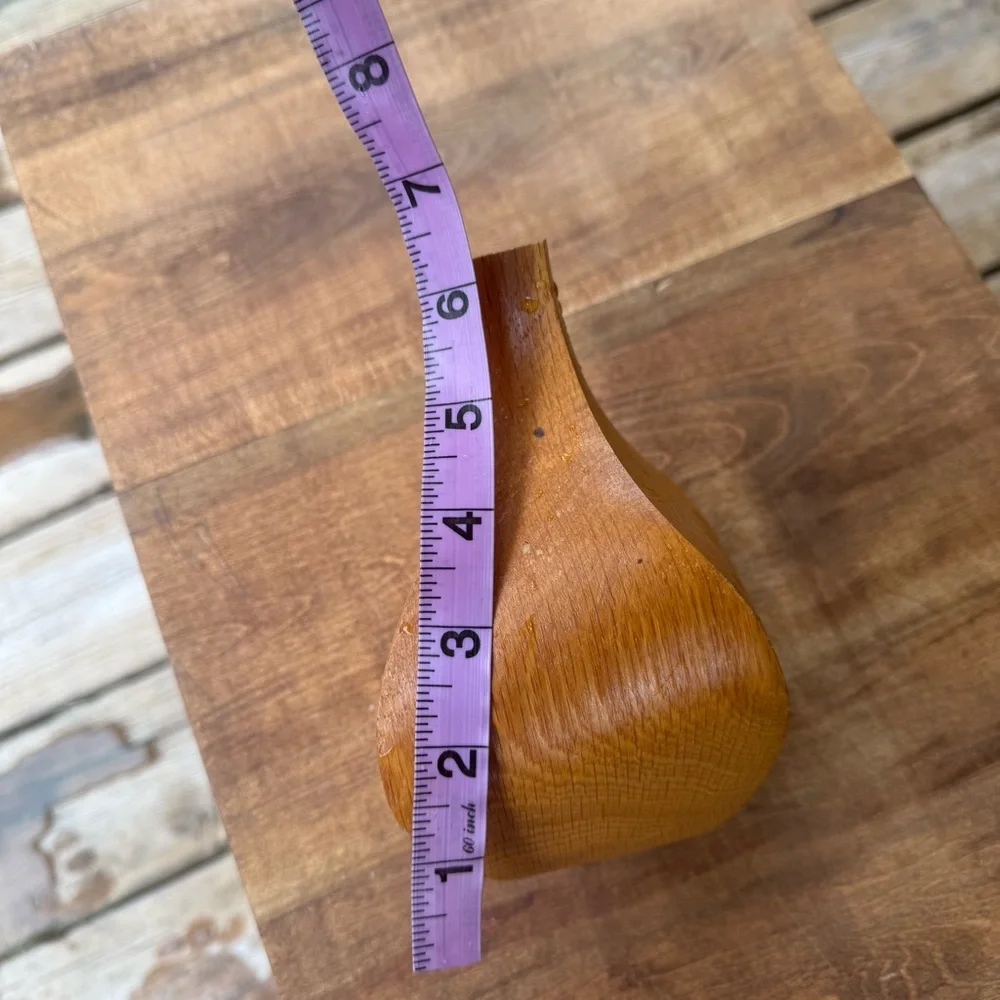 Vintage Wood Bud Vase Made In Minnesota USA MCM SOLID Oak Unique